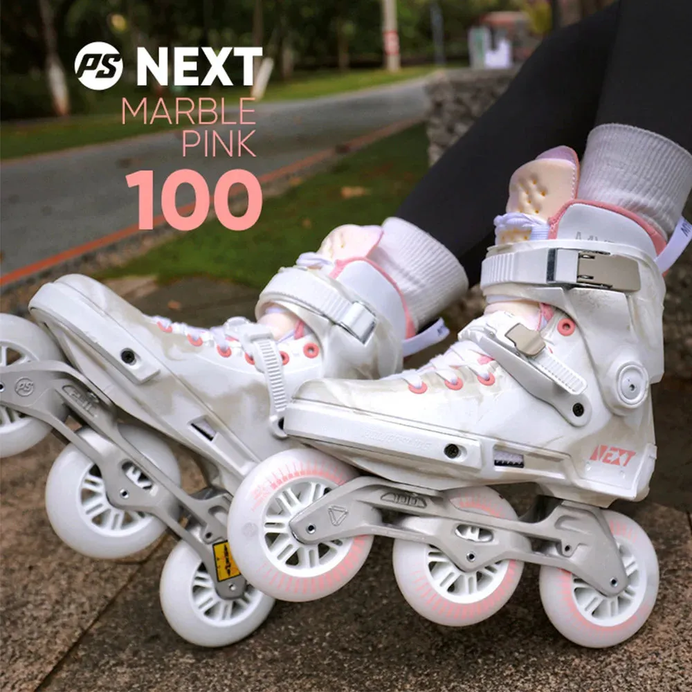 100% Original Powerslide NEXT Marble Pink Trinity Frame Inline Skates 3*100mm Street Racing Skate Roller Free Skating Patines