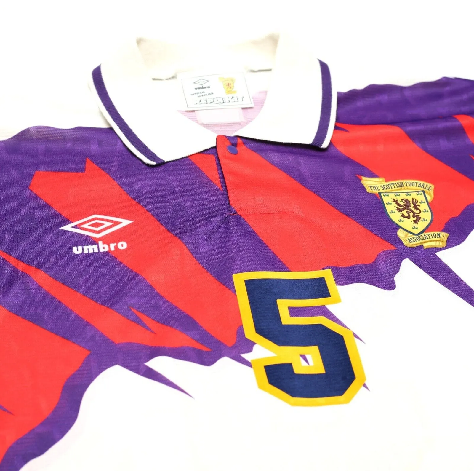 1991/93 McCOIST #5 Scotland  Euro 92 Umbro Away Football Shirt (XL) Rangers