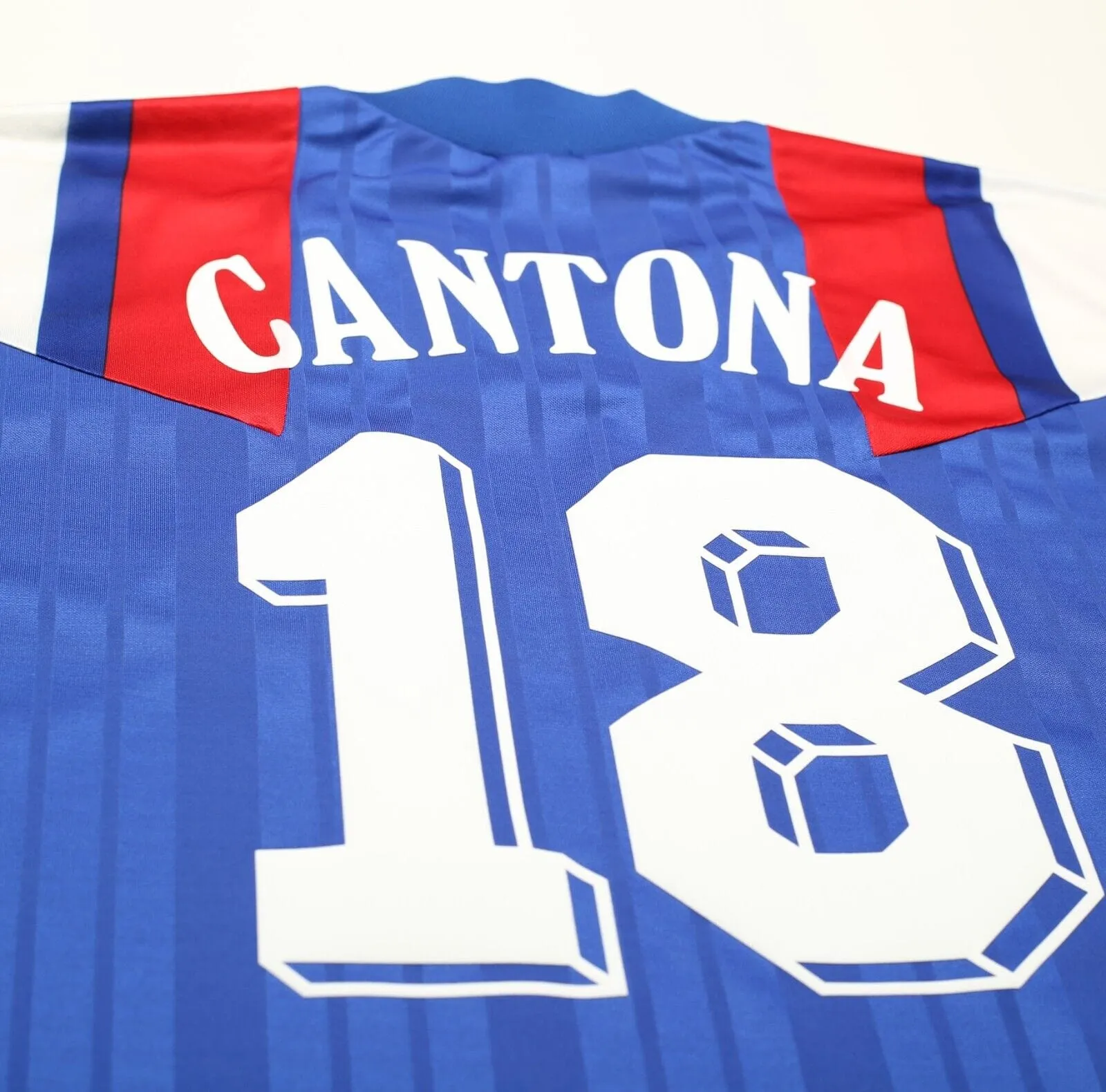 1992/94 CANTONA #18 France Vintage adidas Home Football Shirt Jersey (XL) Euro 92