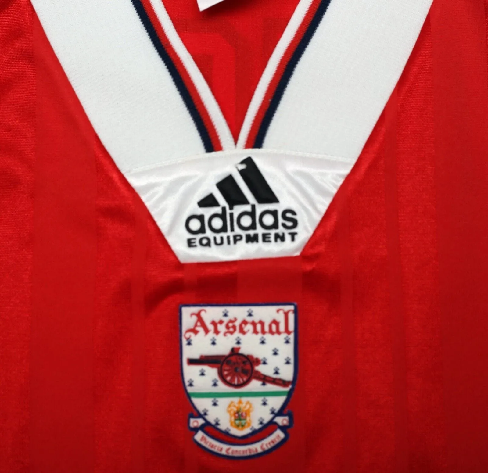 1992/94 WRIGHT #8 Arsenal Vintage adidas Equipment Home Football Shirt (L)