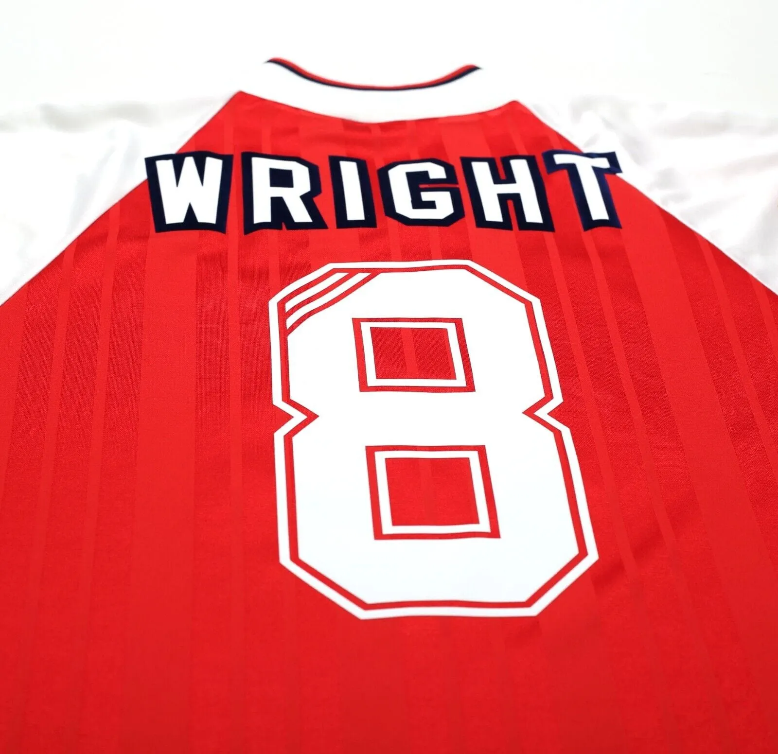 1992/94 WRIGHT #8 Arsenal Vintage adidas Equipment Home Football Shirt (L)