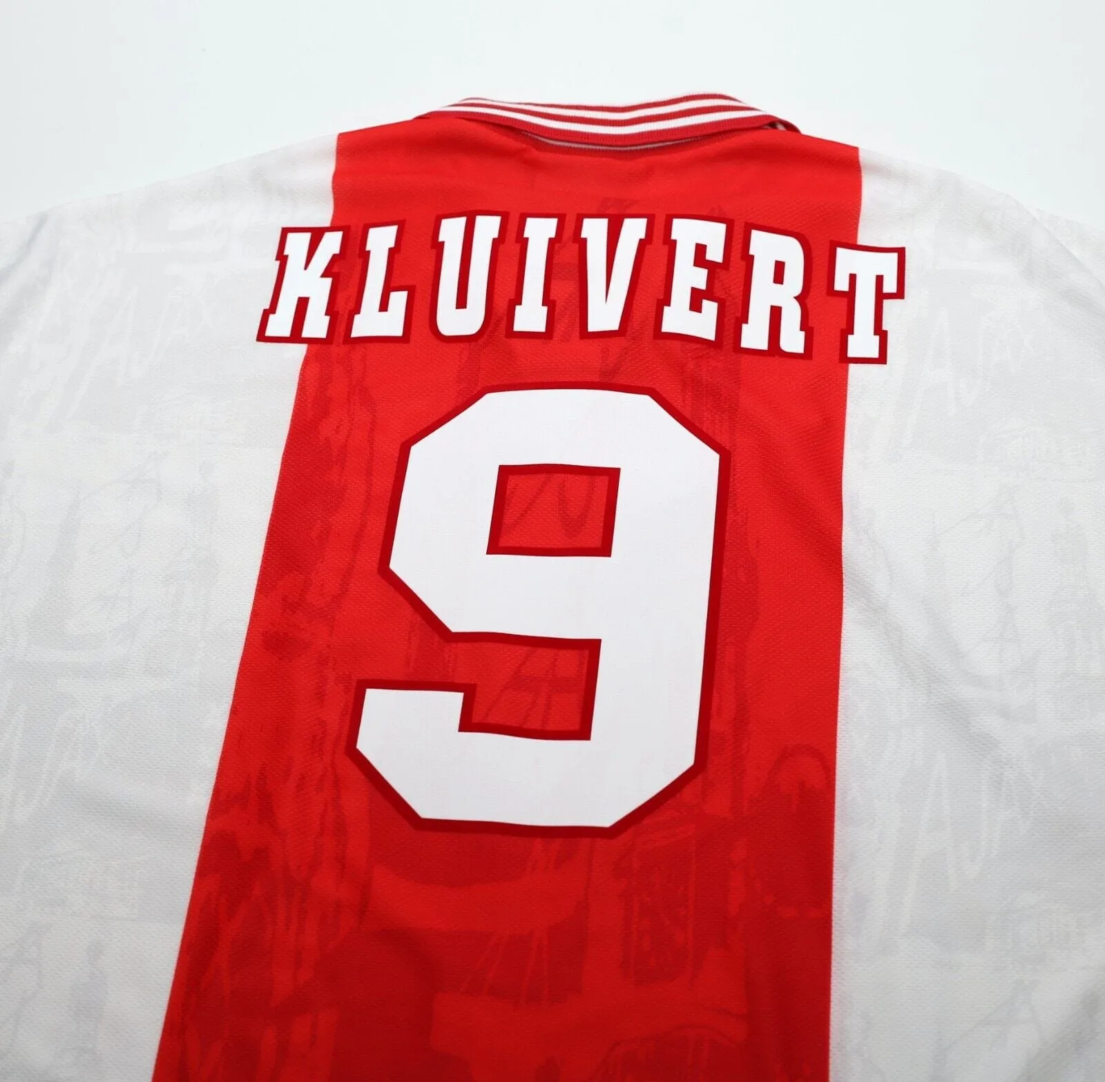 1996/97 KLUIVERT #9 Ajax Vintage Umbro Home Football Shirt Jersey (XL)