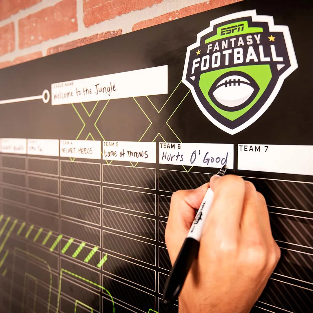 2024 ESPN Fantasy Football Draft Board Kit - 12, 10, 8 team