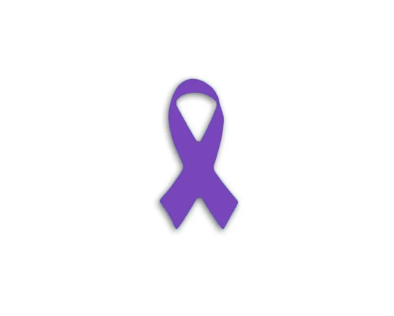 25 Purple Ribbon Awareness Decals