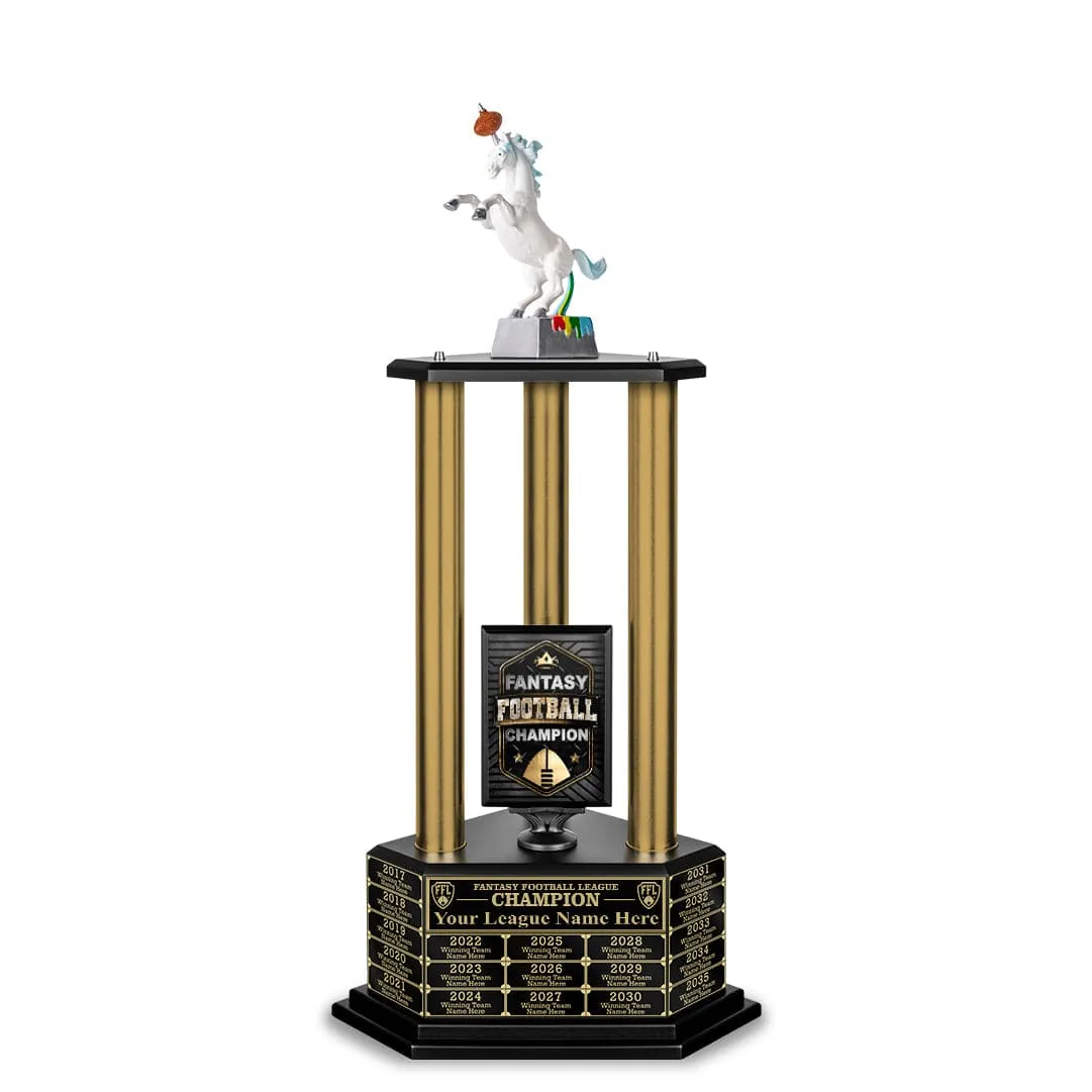 26”-36” Gold Column Fantasy Football Perpetual Trophy