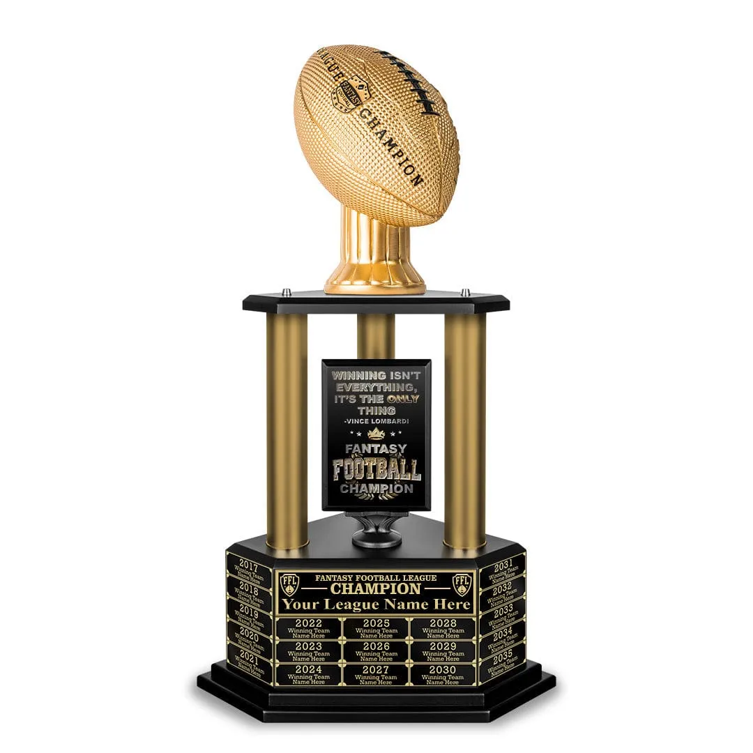 26”-36” Gold Column Fantasy Football Perpetual Trophy