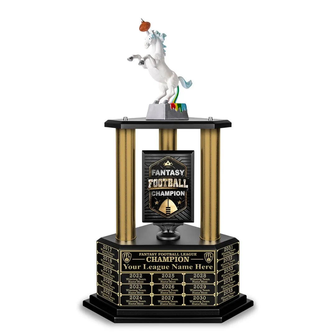 26”-36” Gold Column Fantasy Football Perpetual Trophy