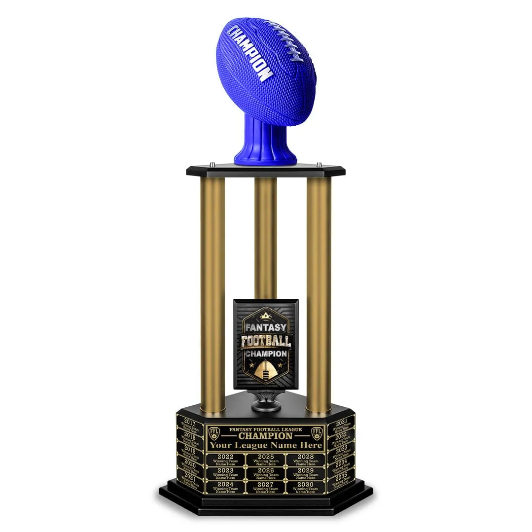 26”-36” Gold Column Fantasy Football Perpetual Trophy