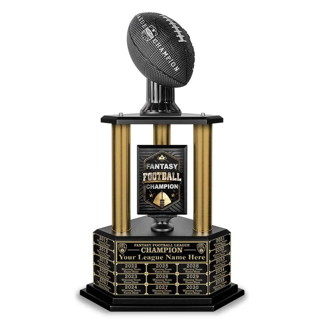 26”-36” Gold Column Fantasy Football Perpetual Trophy