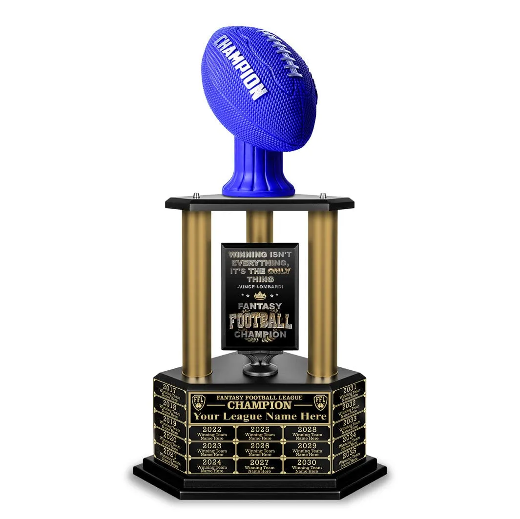 26”-36” Gold Column Fantasy Football Perpetual Trophy