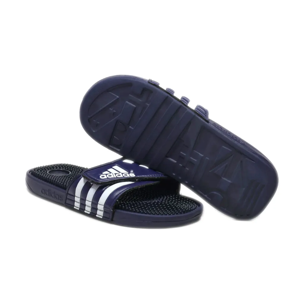 Adidas Adissage Slides Slippers Leather Blue Colour For Men