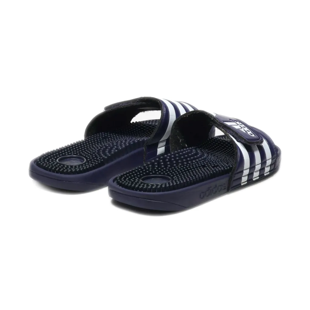 Adidas Adissage Slides Slippers Leather Blue Colour For Men