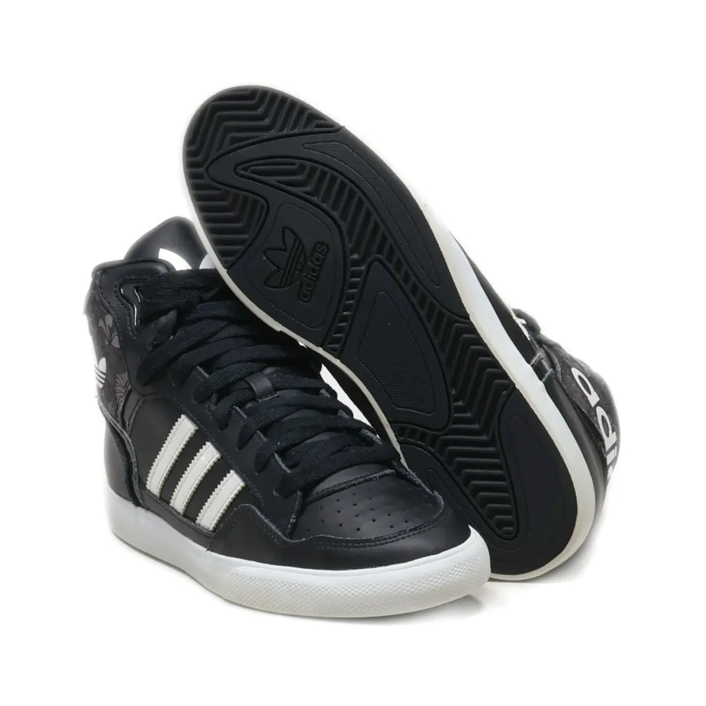 Adidas Extaball High-Top Sneakers Pu Leather Black Colour For Women