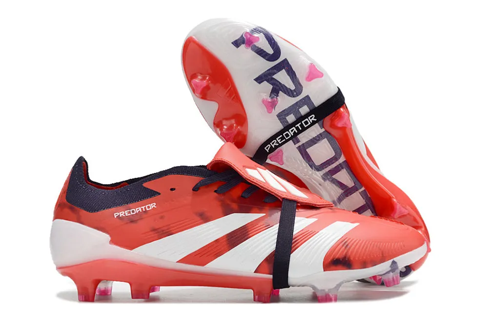 Adidas Predator Accuracy  Shoes - White | Crimson Red - FREE SHIPPING WORLDWIDE