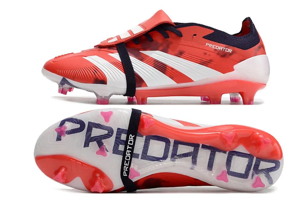 Adidas Predator Accuracy  Shoes - White | Crimson Red - FREE SHIPPING WORLDWIDE