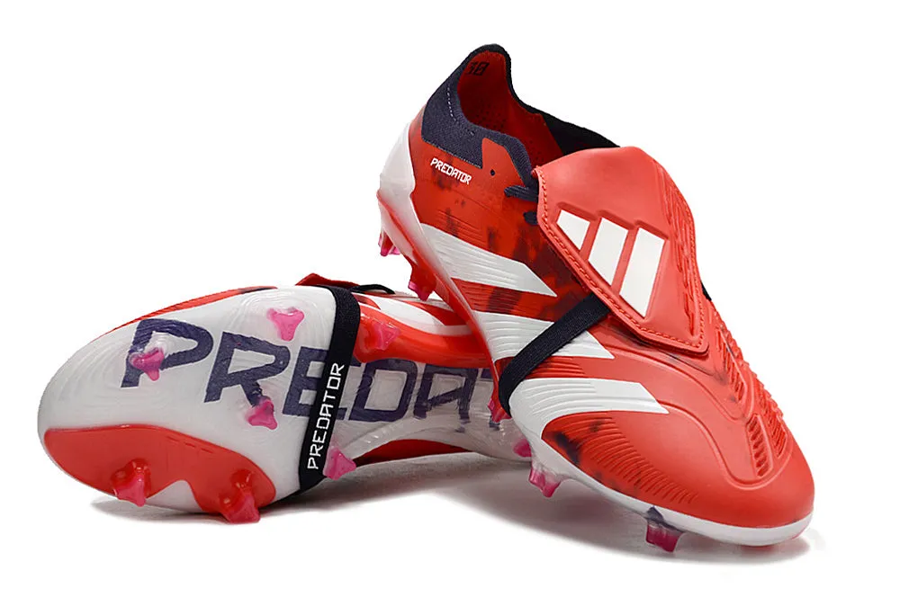 Adidas Predator Accuracy  Shoes - White | Crimson Red - FREE SHIPPING WORLDWIDE