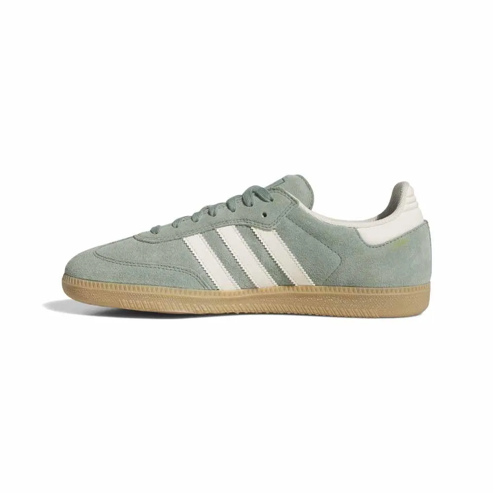 Adidas Skateboarding Samba ADV Green White Gold Mettalic Skate Shoes