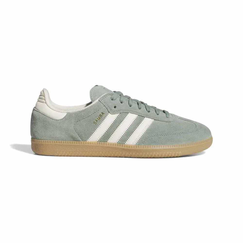 Adidas Skateboarding Samba ADV Green White Gold Mettalic Skate Shoes