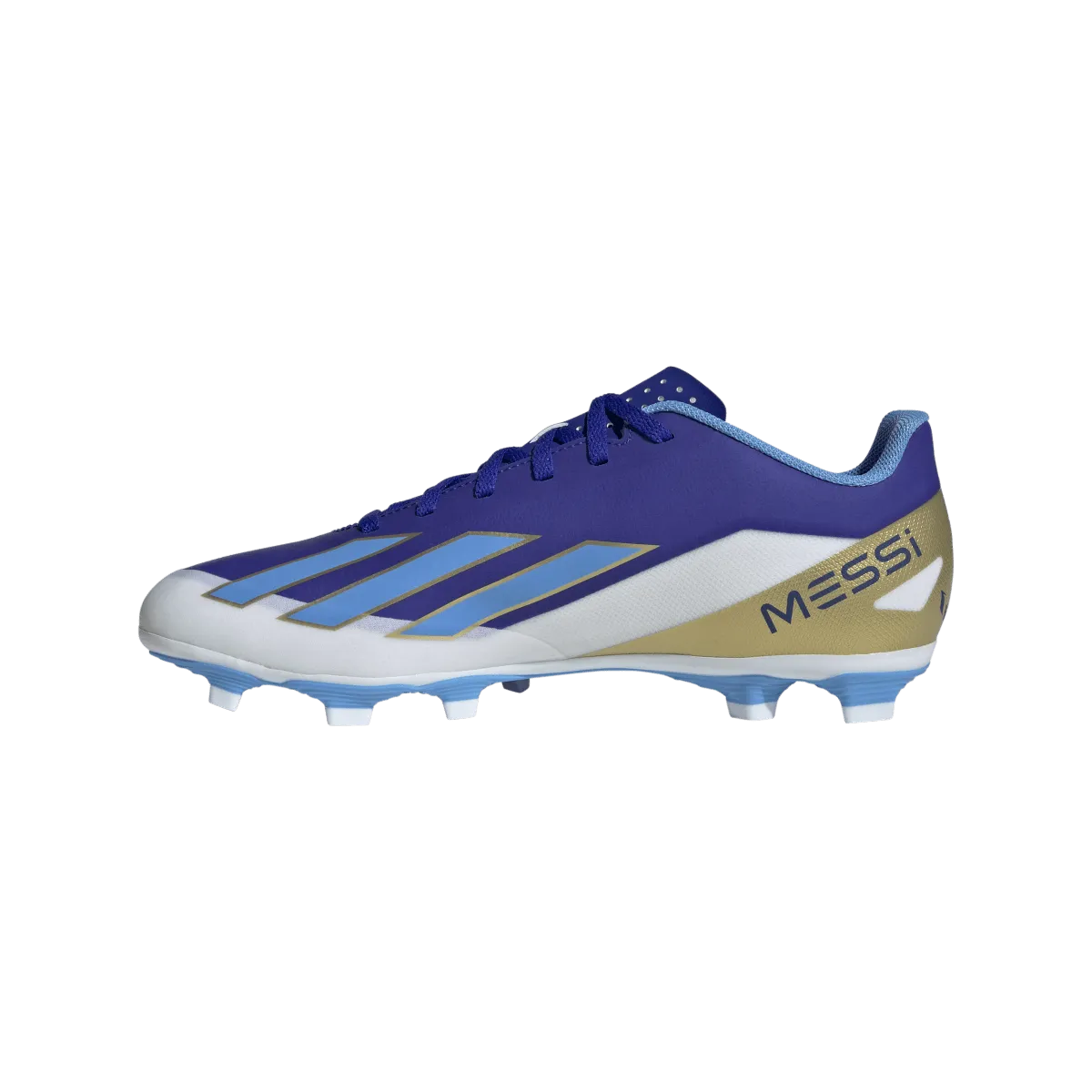 Adidas X Crazyfast Club FxG Messi Adult Soccer Cleats ID0724 Blue / White / Gold