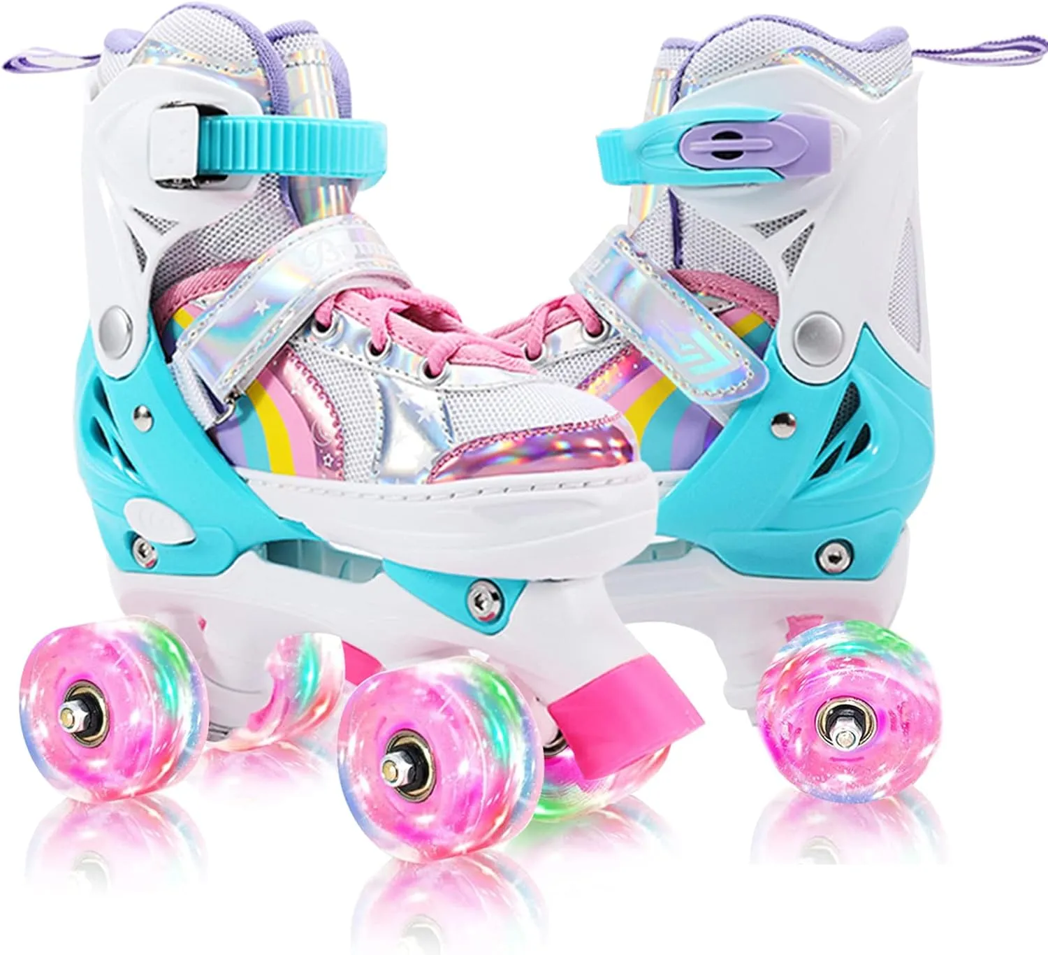 Adjustable Kids Roller Skates XS Size 27-30 Pink