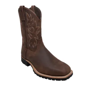 AdTec Men's 12" Steel Toe Work Western Brown