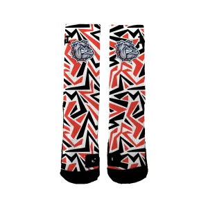 Ainsworth Bulldog Football Maze Socks