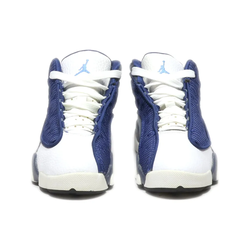 Air Jordan 13 Flint Sneakers Leather Blue Colour For Kids