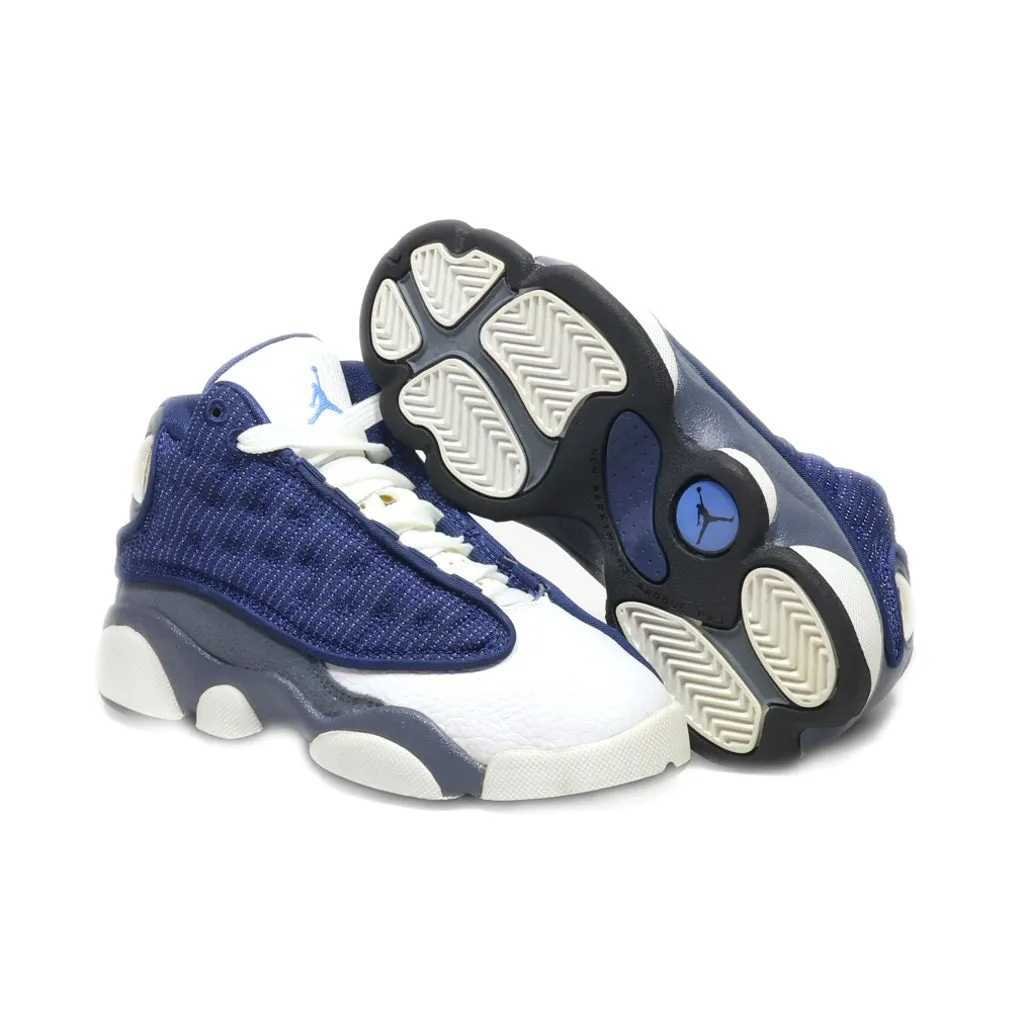 Air Jordan 13 Flint Sneakers Leather Blue Colour For Kids