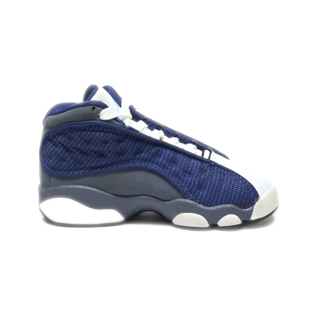 Air Jordan 13 Flint Sneakers Leather Blue Colour For Kids