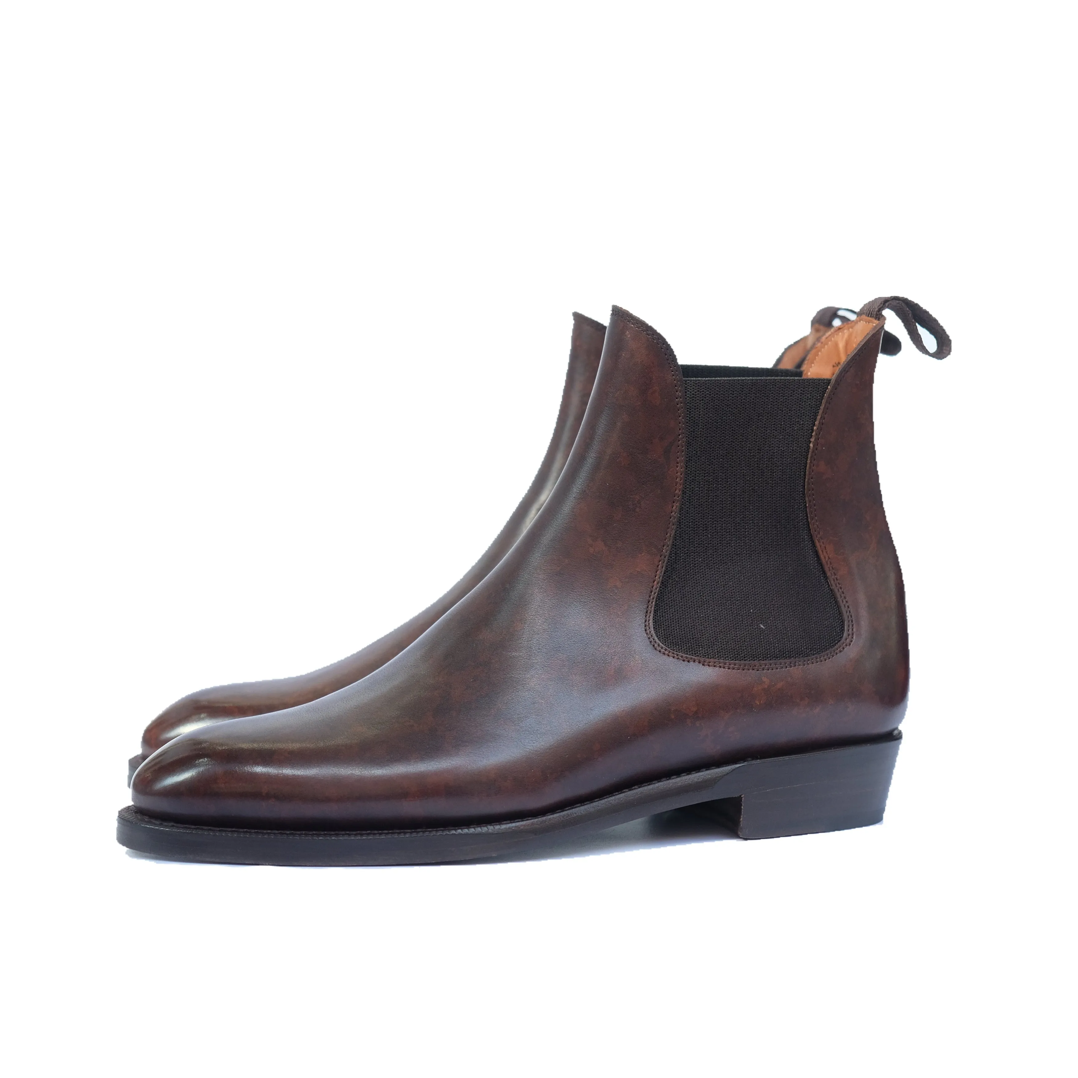 Alki - MTO - Dark Brown Marble Patina - NGT Last - Double Leather Sole