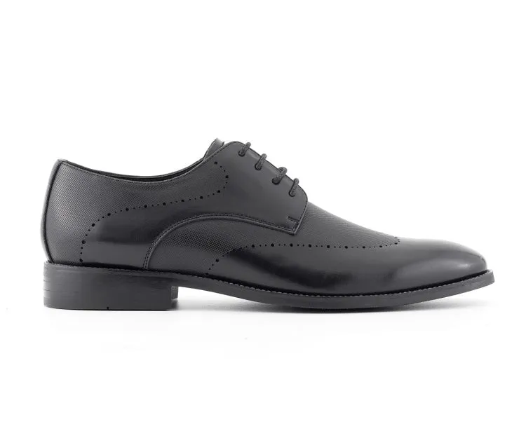 Amali Shoes Luke Wingtip Dress Shoes Men’s Pu Leather Black