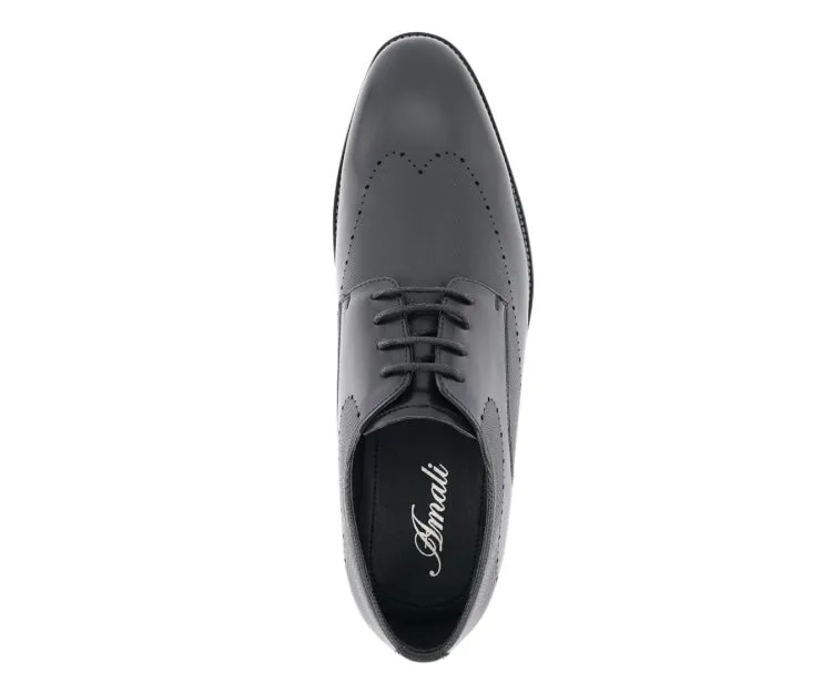 Amali Shoes Luke Wingtip Dress Shoes Men’s Pu Leather Black