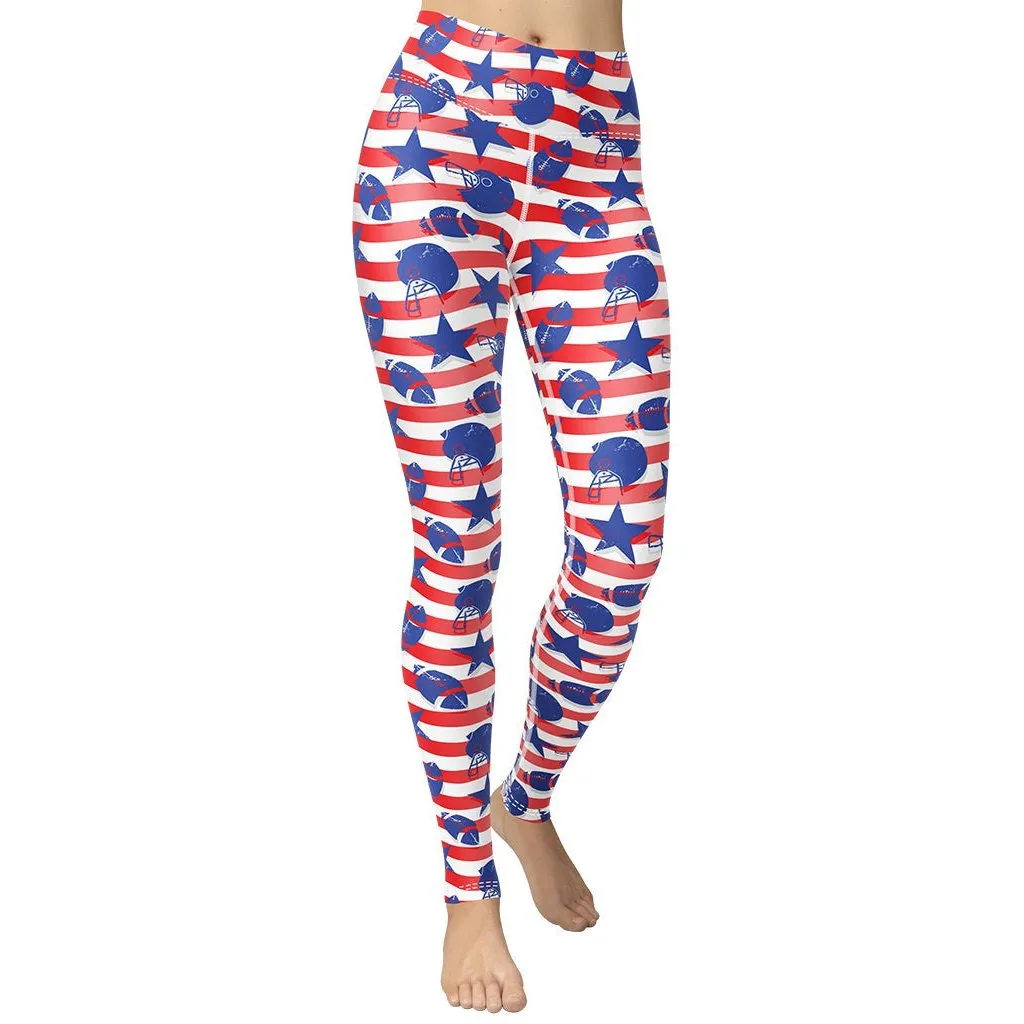 American Football Pattern Yoga Leggings