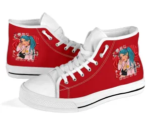 Anime Sneakers #6 - High Top Sneakers | Custom Sneakers Women, Custom Women's Sneakers, Customized Sneakers, High Top Sneakers for Women