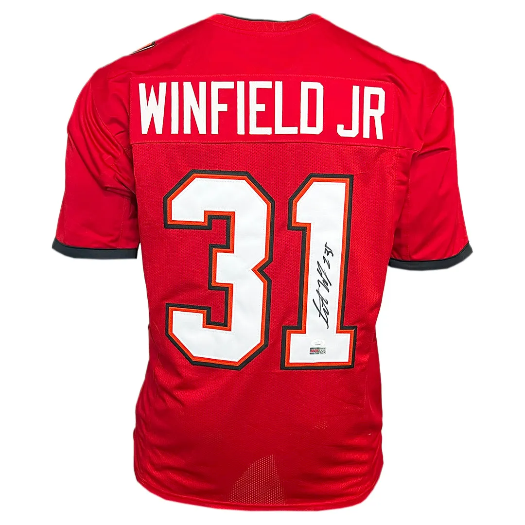 Antoine Winfield Jr Signed Tampa Bay Red Football Jersey (JSA)