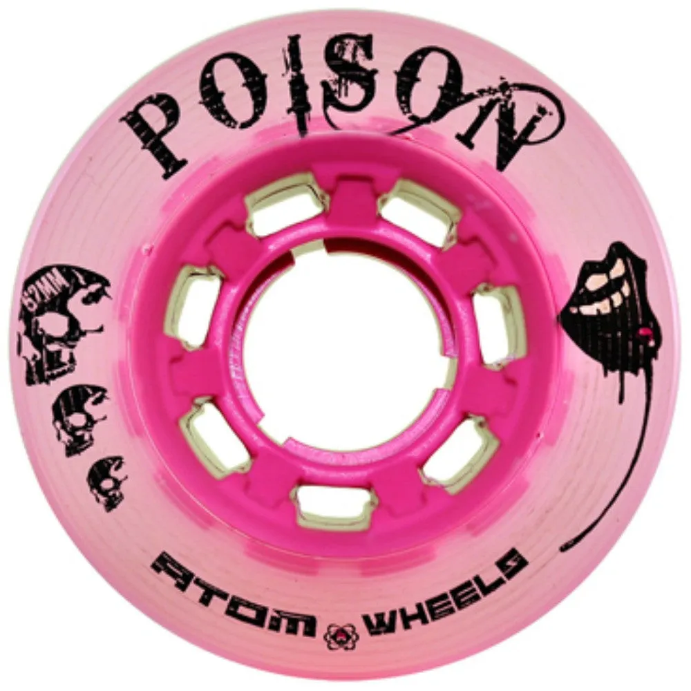 Atom Poison 62mm Roller Skate Wheels- 4pack