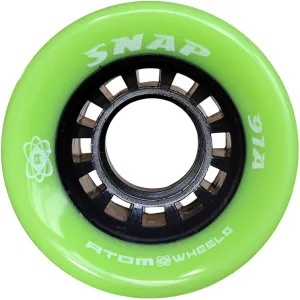 Atom Snap Roller Skate Wheels 60x40mm 91a - Green (Set of 4)