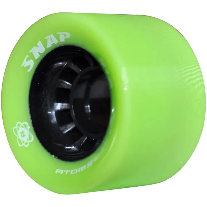 Atom Snap Roller Skate Wheels 60x40mm 91a - Green (Set of 4)