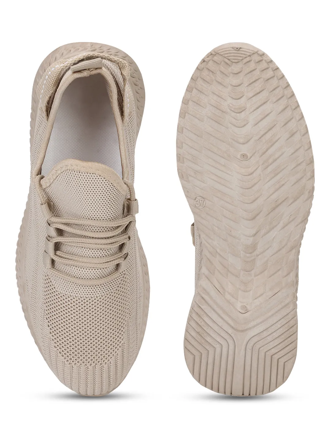 Beige Mesh Slip-On Sneakers (TC-RS3436-BEIG)