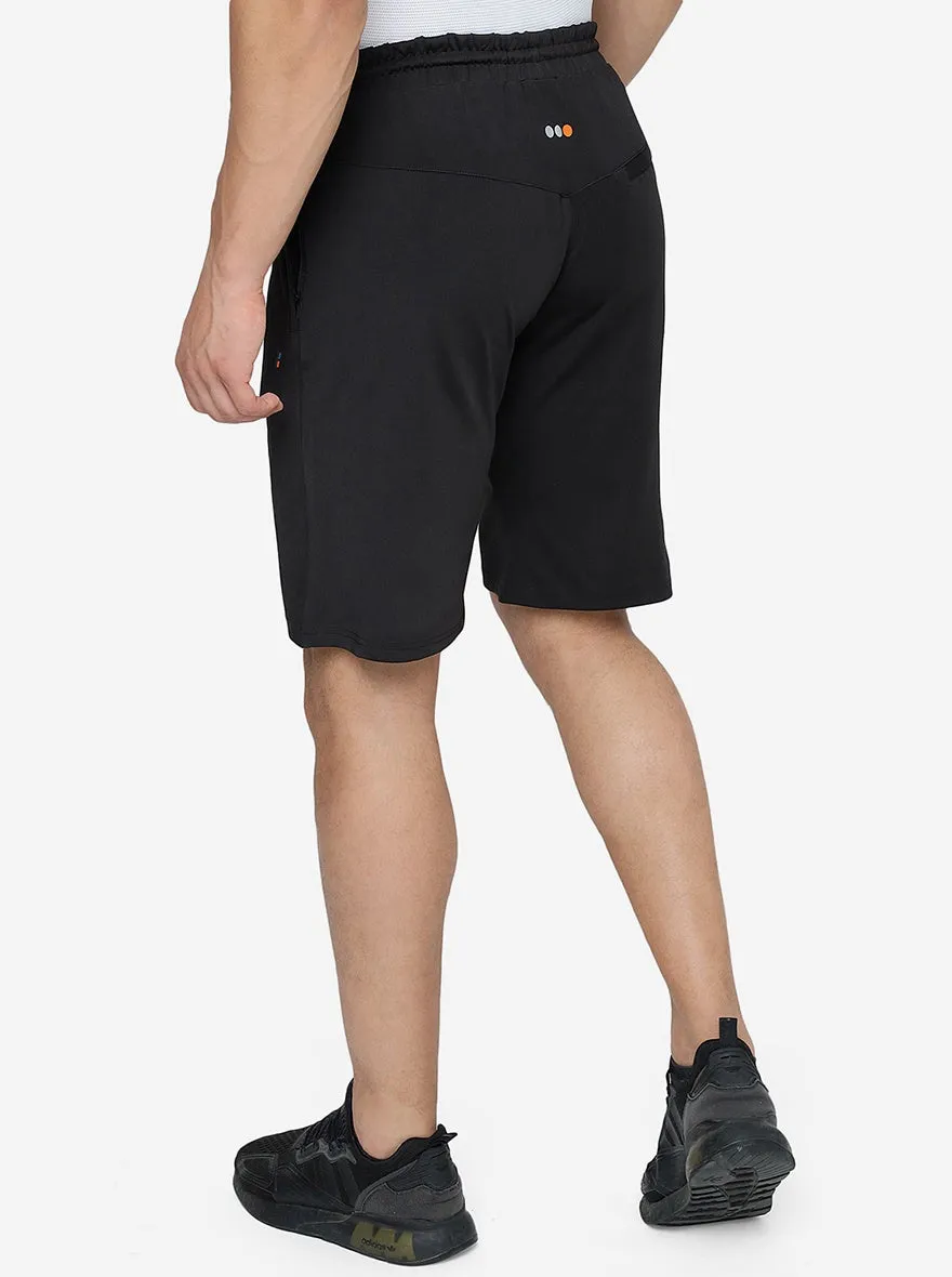 Black Solid Slim Fit Shorts | Jade Play