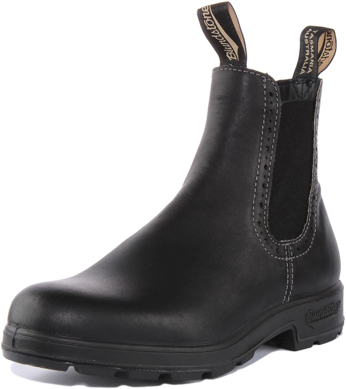 Blundstone 1448 In Black Brogue Chelsea Boots