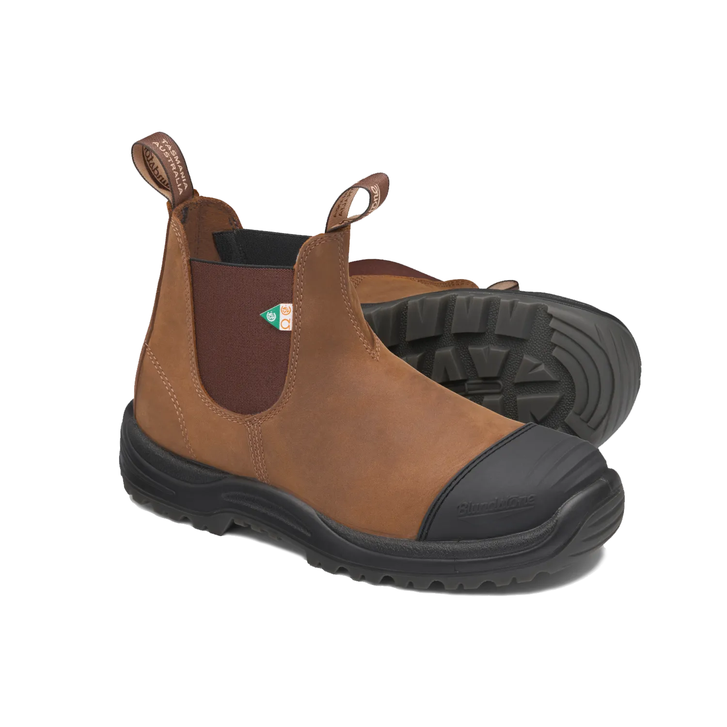 Blundstone 169 - Work & Safety Boot Rubber Toe Cap Saddle Brown