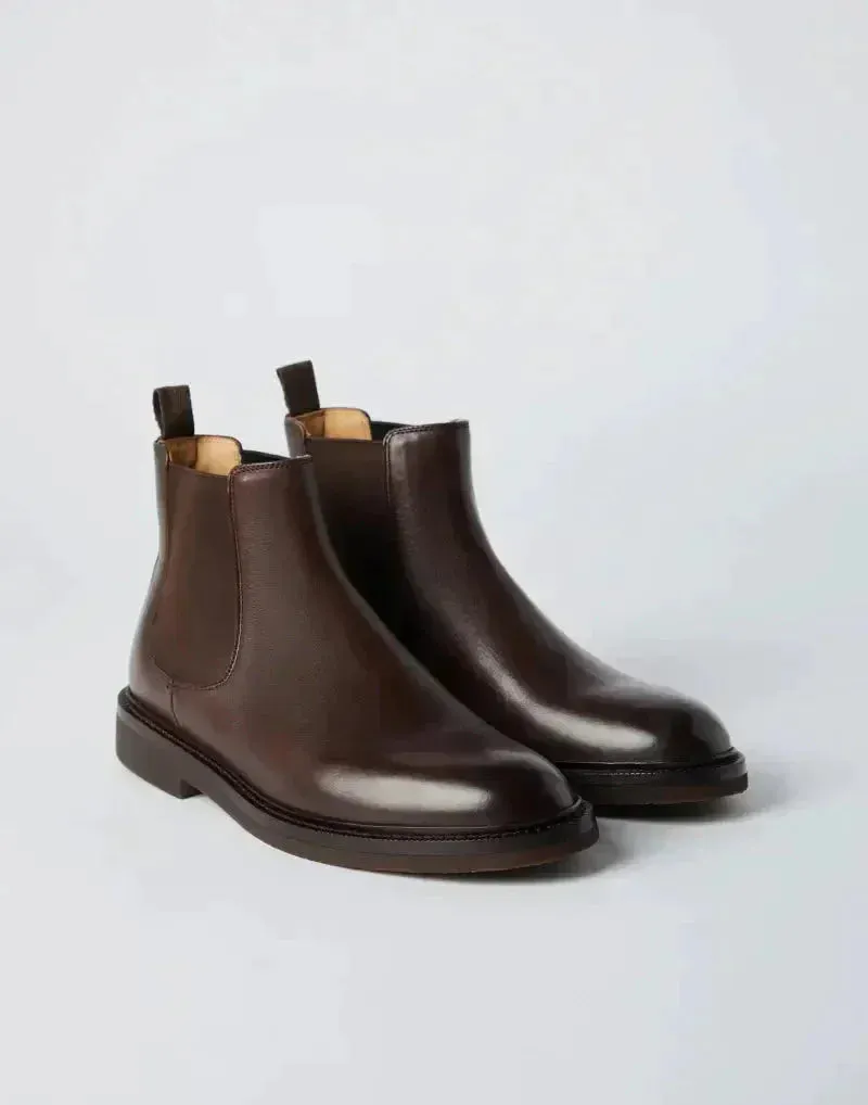 Buffed Calfskin Chelsea Boots