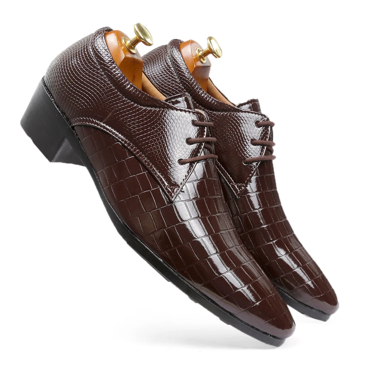 BXXY Height Increasing Party Wear Lace-up Shoes For Men