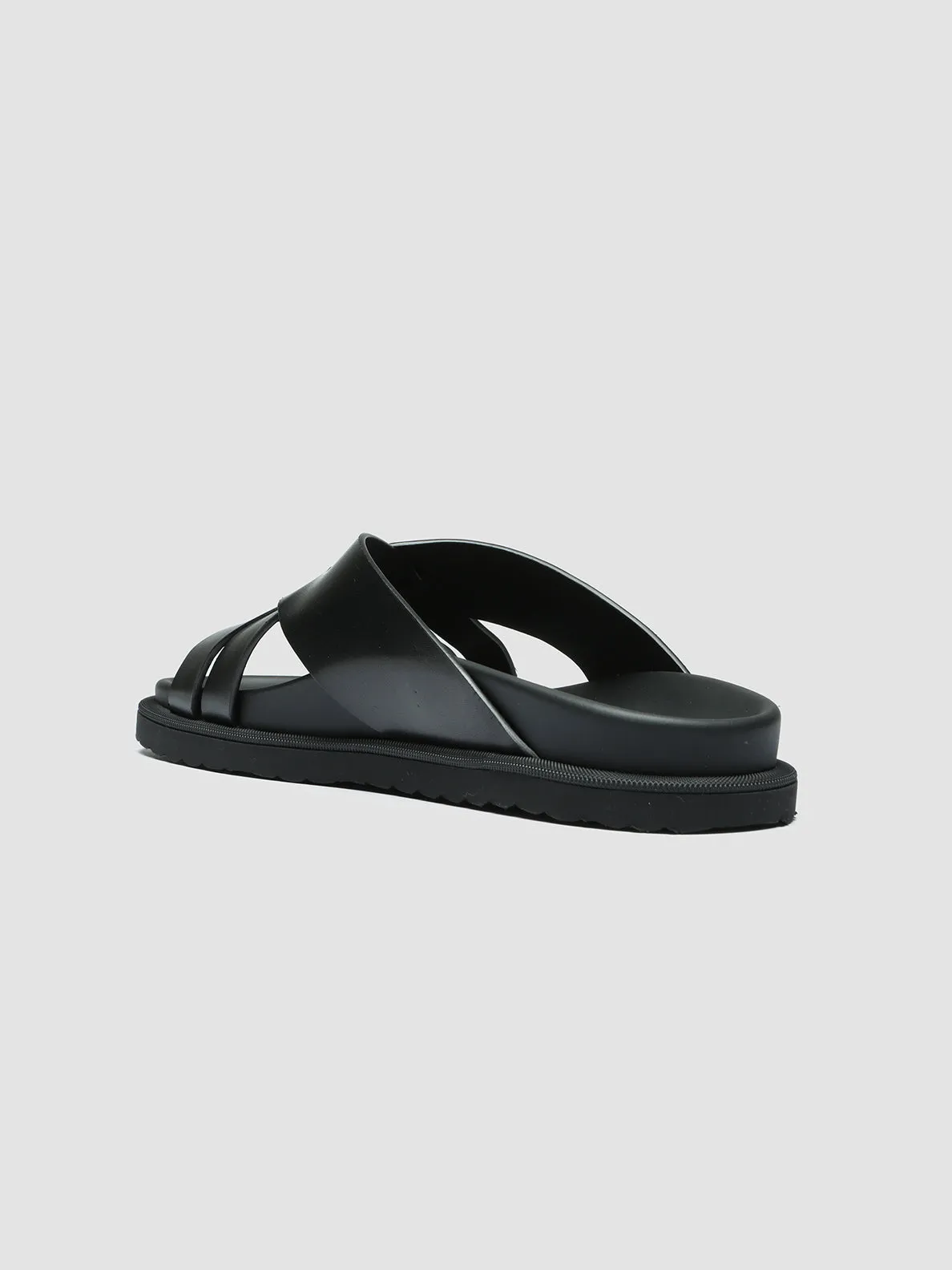 CHARRAT 003 - Black Leather Sandals