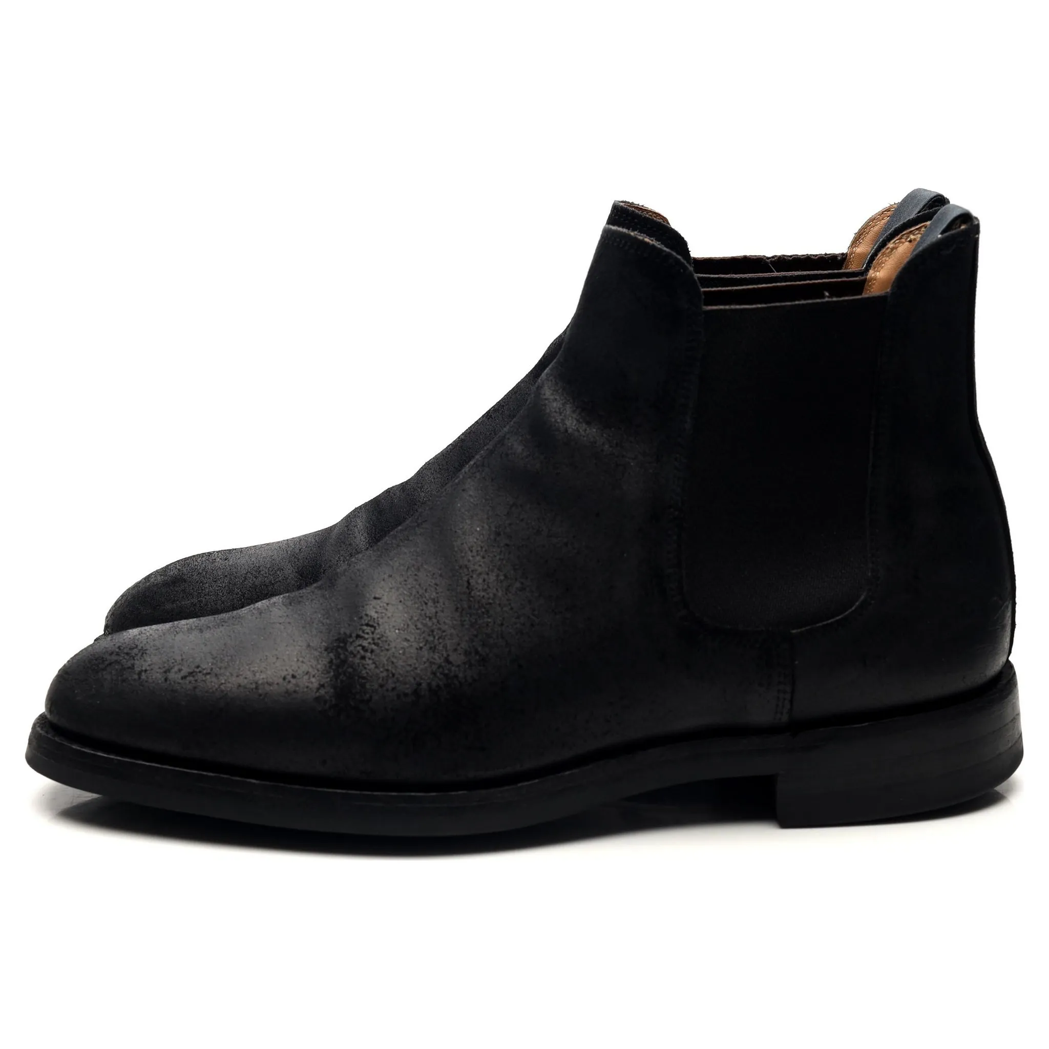 'Chelsea 5' Black Rough-Out Suede Chelsea Boots UK 7 E