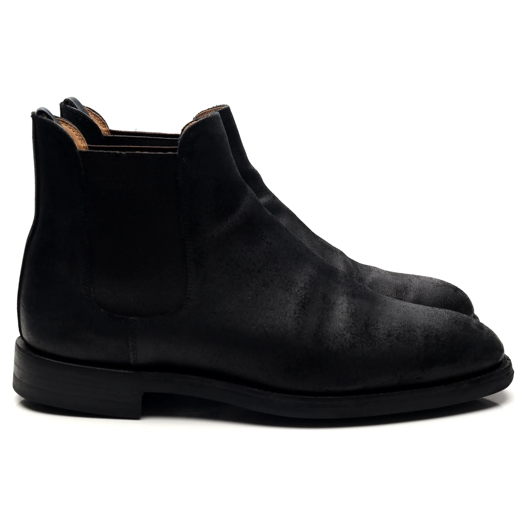 'Chelsea 5' Black Rough-Out Suede Chelsea Boots UK 7 E