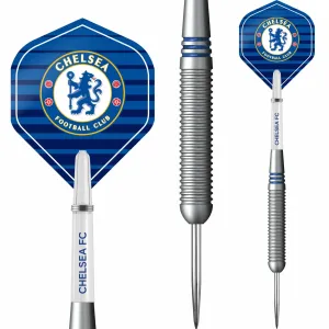 Chelsea Football Darts - Steel Tip Brass - Official Licensed - Chelsea FC - 22g