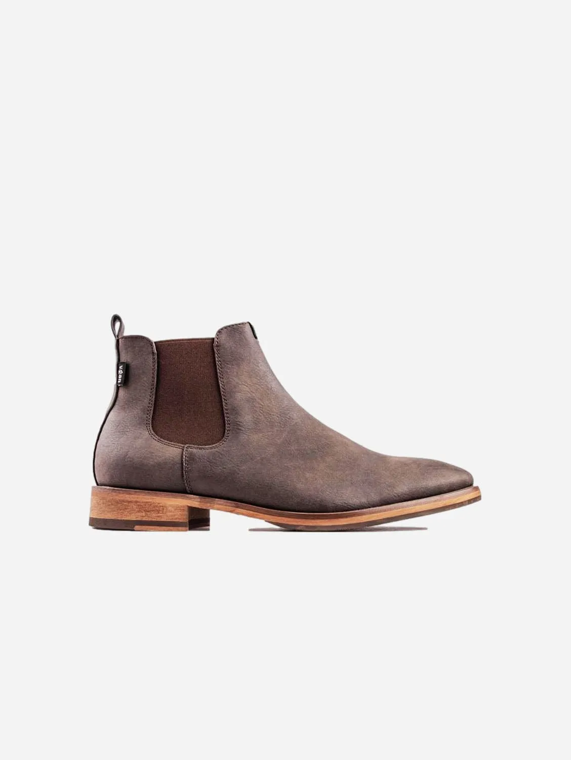 Chilli Men's Vegan Leather Chelsea Boots | Brown