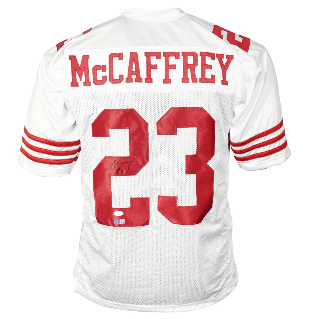 Christian McCaffrey Signed San Francisco White Football Jersey (JSA)